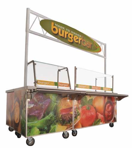 On Overhead Truss Systems Use the Duke Truss System to elevate menu items for all diners to see. Create a food court atmosphere with Duke s standard or custom overhead signage options.