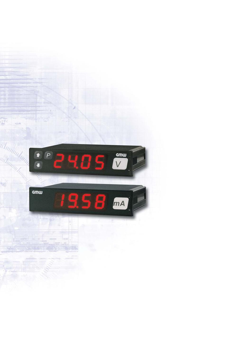The modular DIGEM 96 x 24 B5 digital indicator is a high precision panel meter with a programmable display range.