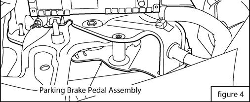 NOTE Care should be taken to ensure other wiring in the area is undisturbed. 4) Unclip the large wiring harness near the tuner mounting area as shown (figure 3).