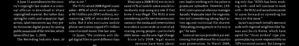 " Shji says a 00 RAJ survey indicated % f mbile users wuld immediately stp using any site if they knew it was illegal.