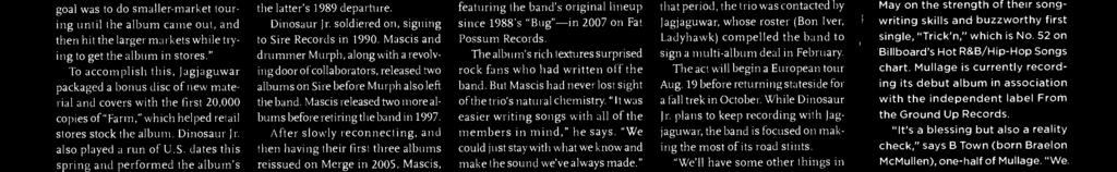 Mascis and bassist Lu Barlw eventually led t the latter's departure. Dinsaur Jr. sldiered n, signing t Sire Recrds in 0.