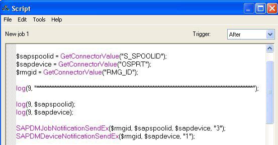 Configuring the Runtime 79 Configuring the StreamServe Project Variable $device $rmgid Description The incoming file name has the format rmg.sapspoolid_device.