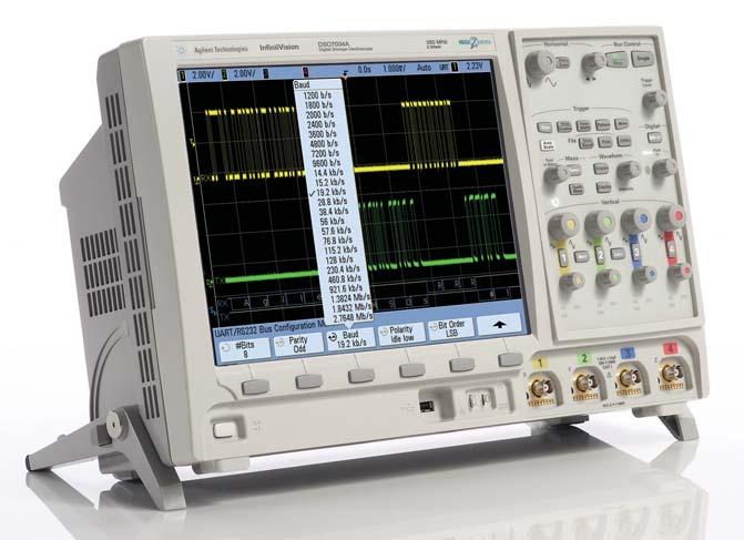 Find and debug intermittent errors and signal integrity problems faster RS-232/UART Triggering and Hardware-Based Decode (N5457A) for Agilent InfiniiVision