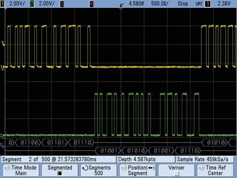 Segmented memory captures more frames The segmented memory option for Agilent s InfiniiVision Series oscilloscopes can optimize your scope s acquisition memory, allowing you to capture more