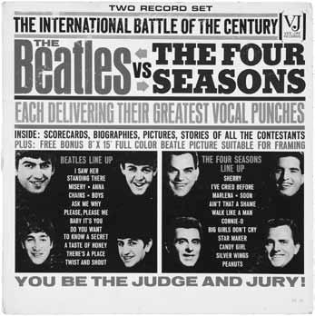 the Beatles" with "Golden Hits of the Four Seasons" (Vee Jay 1065) q DXS-30 [S] The Beatles vs. The Four Seasons 1964 5000.