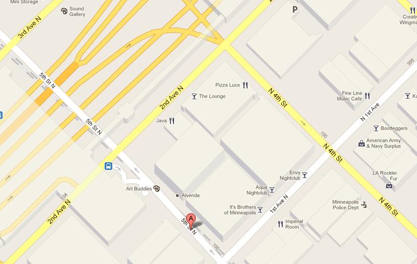 - 8 - Bus parking: Please use the map below to reference bus parking. Mill City Nights is noted by the red A marker.