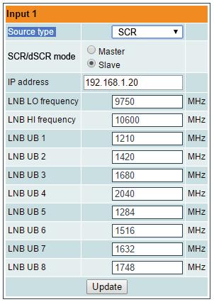 6.6. RF s Two adjacent OFDM ( ) channels can be configured in this section. There is reuirement for channels to be adjacent and sorted by freuency, see the Figure 21 "RF settings ( )".