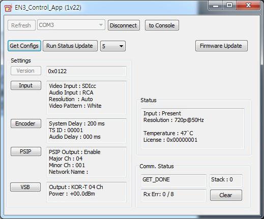 A.3. PC GUI S/W Connection and