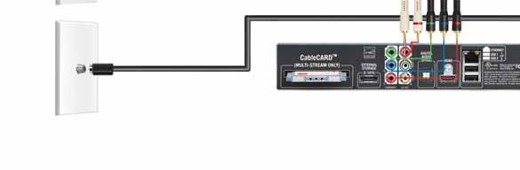 If you re connecting directly to a CableCARD-ready TV: a. Connect the coax cable from the TV to a coax wall outlet. b.
