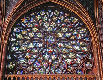 Figure 20: The Rose window in Sainte Chapelle, a Gothic Cathedral in the heart of Paris where Messiaen discovered the power of colour.