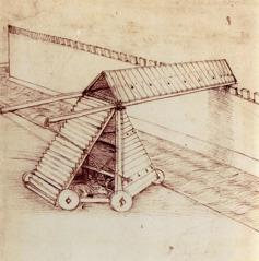Figure 33: Leonardo da Vinci used perspective throughout his work, and this is evident in his sketch of this siege machine c.1480.