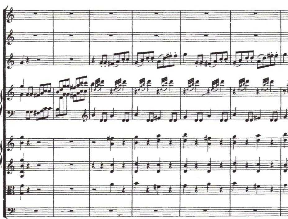 44 Oboi Corni in C Flauto Solo Harpa Violino I Violino II Viola Violoncello e Basso Figure 9: Concerto in C Major for Flute and Harp, K.