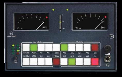 Analogue Audio Solutions TSL s AMUT ( T Series ) family of audio monitoring units are designed to sit conveniently next to Tektronix, VideoTek and Leader style 3RU half width units in any rack or