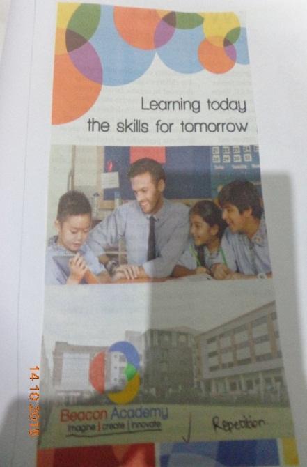 This is a slogan by Jakarta Multicultural School. In the slogan, the advertiser uses the type of figurative language called Parallelism.