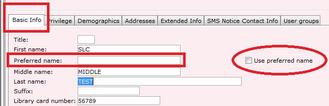 33. Preferred Name Staff can use this optional field found in the basic tab of the modify user or user registration wizards.