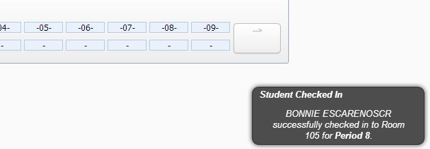 be pressed, or the staff person can click the Save Attendance Changes button to finalize the update to the attendance record.