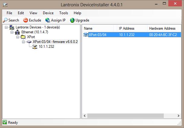 ETHERNET DEVICES (Except PoE) Use the Lantronix DeviceInstaller application to configure each keypad device. To begin, connect an Ethernet cable and power supply to the device.