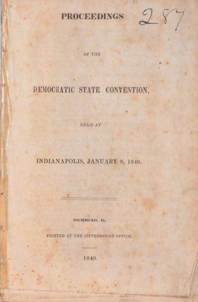 45 #145 145. Tweedy, John. A HISTORY OF THE REPUBLICAN NATIONAL CONVENTIONS FROM 1856 TO 1908. Danbury, Connecticut: Published by the author, 1910. Frontispiece, 408p, index. 23cm.