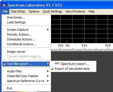 Setting the File Export Ref: http://freenet-homepage.de/dl4yhf/speclab/textexpt.