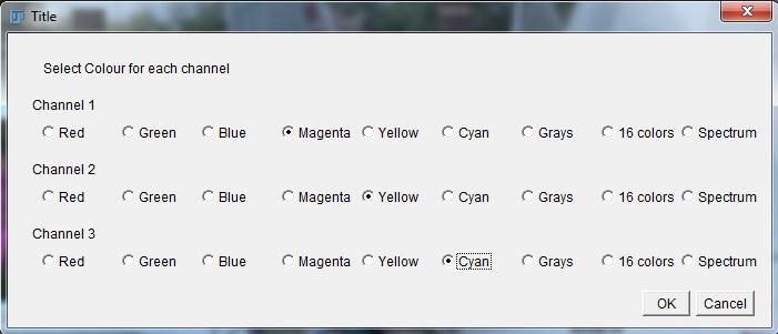 Lookup Tables Each channel can be assigned different colours (or a