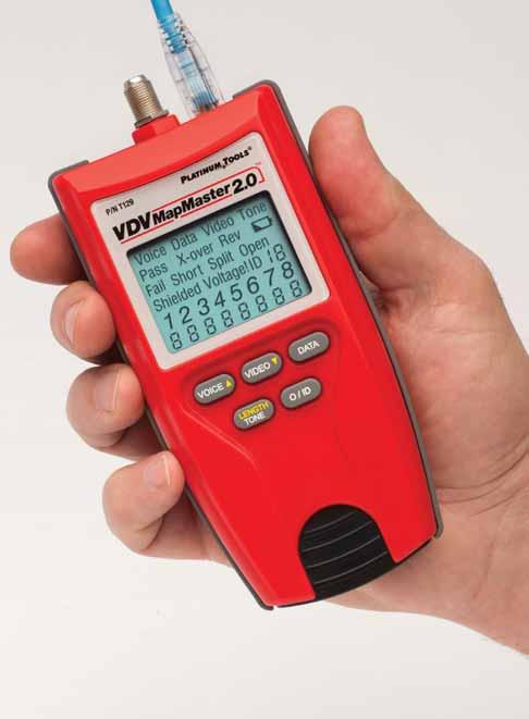 We Make Connections EZ! VDV MapMaster 2.0 Tester. Combines continuity testing, mapping, tone generator and length measurement functions in a single tester.