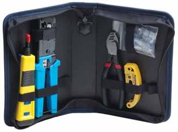 Featuring the patented EZ-RJ45 system, this kit includes all the tools required for data communications and telephone installations using twisted pair cable.