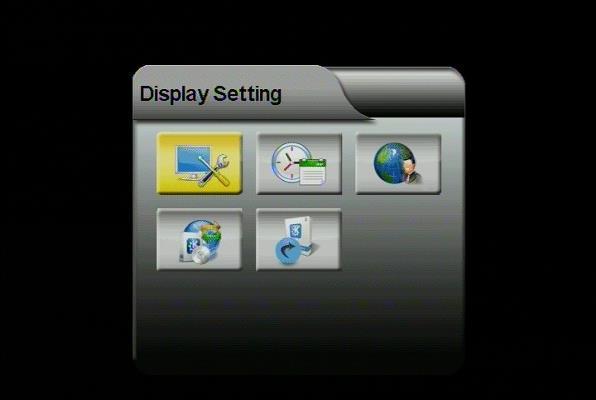 System Settings To enter system settings menu. In this menu you can have access display setting, region/language settings, time settings, software version, and reset default. to II.9.