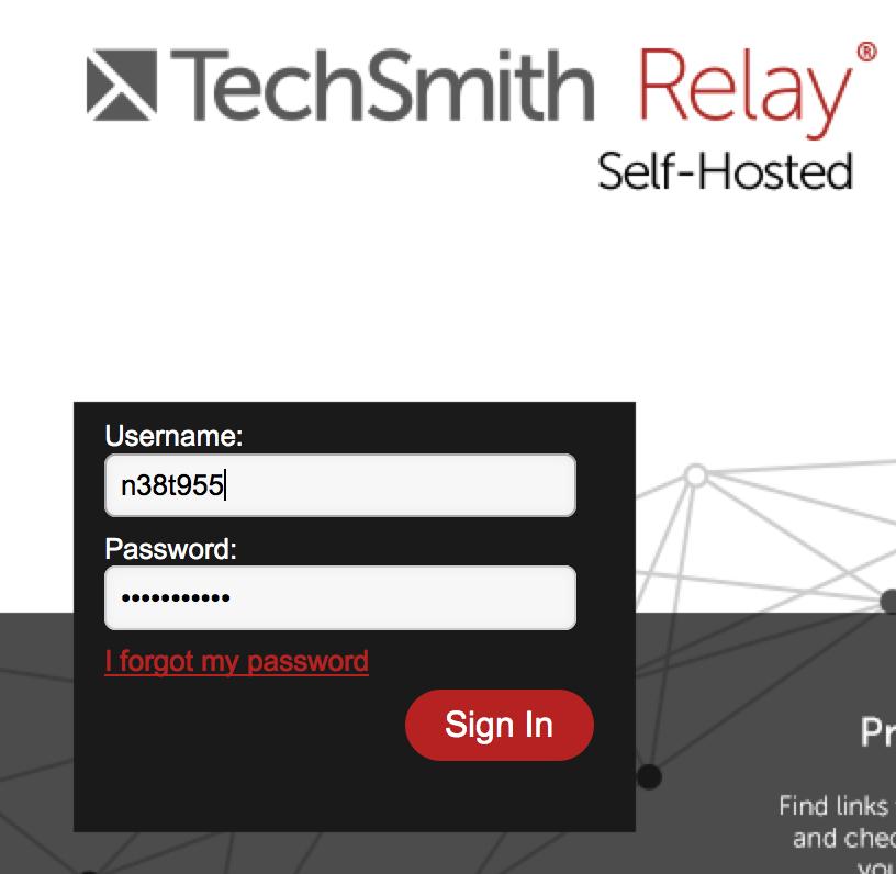 HOW TO GUIDE FOR TECHSMITH RELAY: ACCOUNT SET-UP STEP #1: