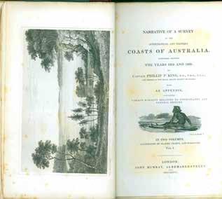 48 King, Phillip Parker. NARRATIVE OF A SURVEY OF THE INTER- TROPICAL AND WESTERN COASTS OF AUSTRALIA. Performed between the Years 1818 and 1822. By Captain Phillip P. King, R.N., F.R.S., F.L.S., and Member of the Royal Asiatic Society of London.