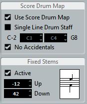 Scoring for drums Setting up a staff for drum scoring NOTE This requires that you leave the Drum Map Setup dialog open closing the dialog automatically deactivates this option, allowing you to