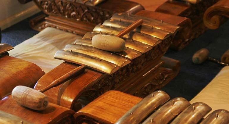 Gamelan Gamelan is a musical ensemble from Indonesia, typically from the islands of Bali or Java, featuring a variety of instruments such as metallophones, xylophones, kendang (drums) and gongs;