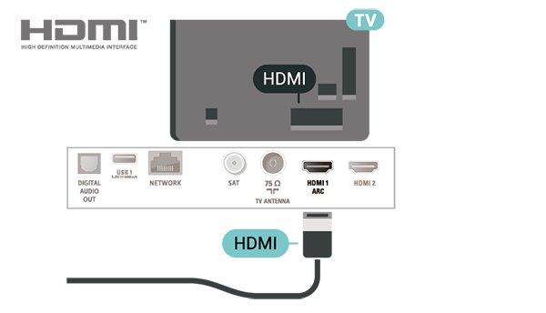 Ako uređaj, obično sistem kućnog bioskopa, ima i HDMI ARC priključak, povežite ga na priključak HDMI 1 na ovom televizoru.