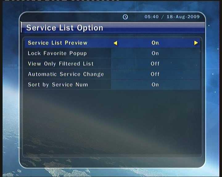 4.2 Opţiuni Listă servicii Previzualizare Listă servicii : 1.