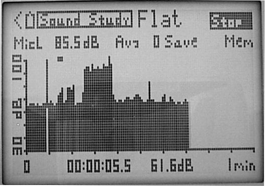 30 the Decay range amount. The RT60 time field shows the extrapolated time for the sound to decay in the room, were a full 60dB decay range available.