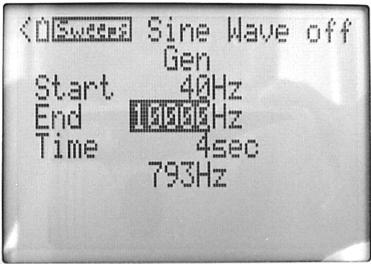 37 Sweeps The Audio Toolbox has three sweep functions: Amplitude Sweep (frequency response), Impedance Sweep, and a general purpose programmable Sine Wave Sweep.