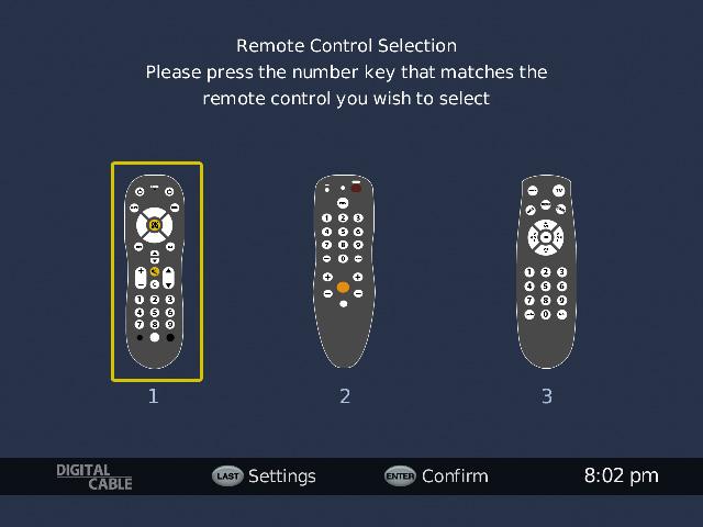 General Setup - Remote Control Selection he Rovi DTA Guide supports multiple types of remote controls.