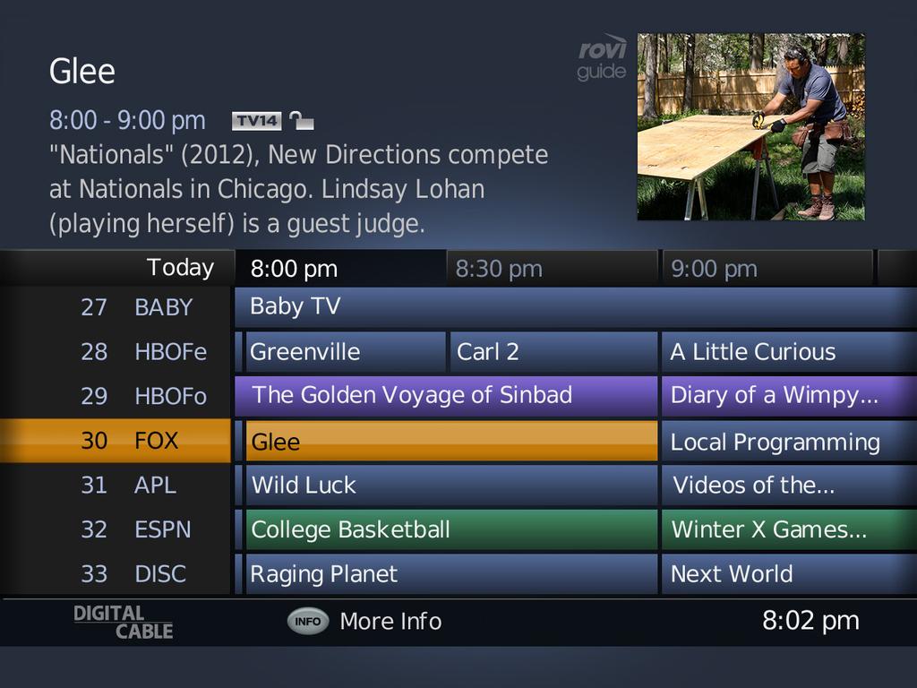 Exploring the TV Listings Grid This user-friendly interface provides access to seven channels of listings data at a time, with a 90-minute view of each.
