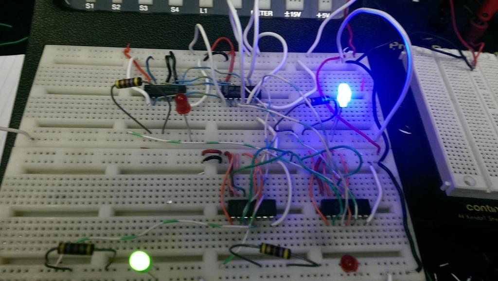 We have produced a circuit that addresses LEDs that are able to remember being