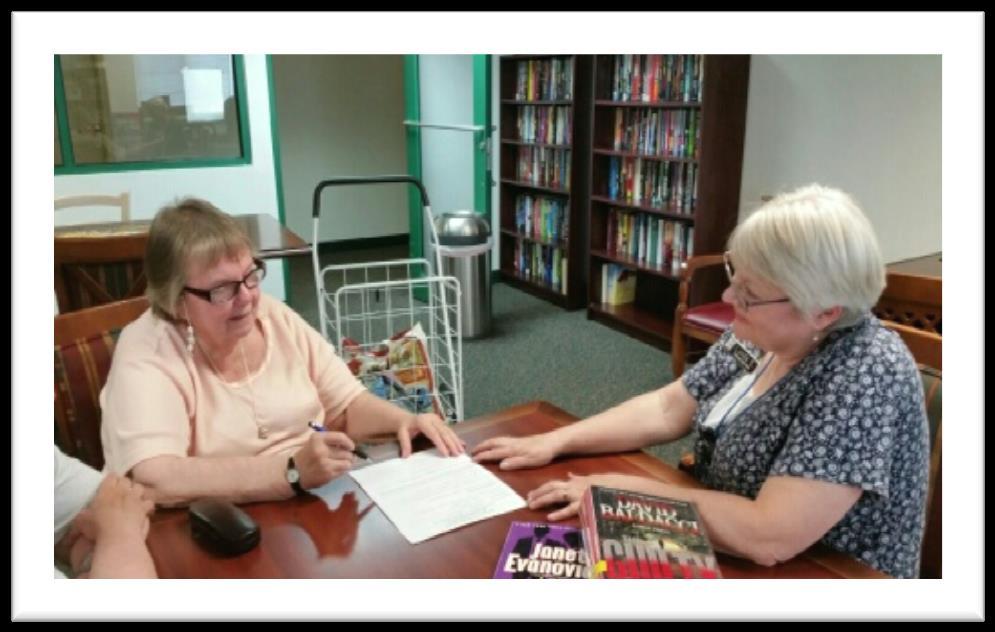 Outreach Interview Patrons must complete an application Outreach staff asks for patron s reading interests Favorite authors Favorite books Favorite genres