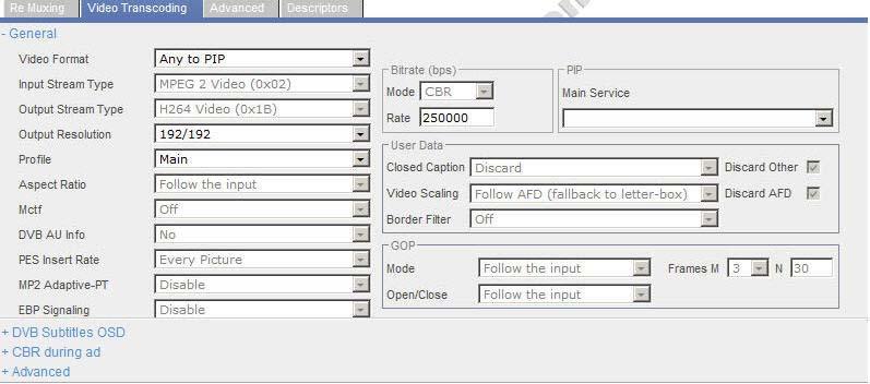 Chapter 6 Broadcast Transcoding Video Transcoding Procedure 5. In the Output section, select the required service to be transcoded.