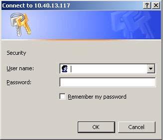 Chapter 2 Logging into ProStream 1000 Restoring a Password 5. The Connect To <IP Address> dialog appears: 6. In Username, type backdoor. 7.