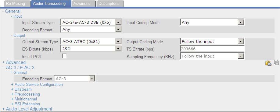 Chapter 6 Broadcast Transcoding Audio Transcoding Procedure MPEG-2 AAC (LC) MPEG-2 HE AAC MPEG-2 HE AAC v2 3. To enable Temporal Noise Shaping (TNS), select TNS. 4.
