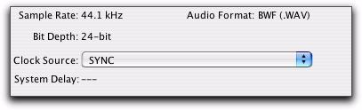 This lets you use any digital input source available on any Pro Tools HD interface (including the SYNC HD) simply by selecting that device and source from the Clock Source menu.