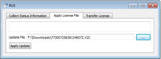 Take this file back to the PC where c2v file has been generated and apply it.
