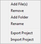 In the Open File dialog box, select a project file (*.spj) and click Open.