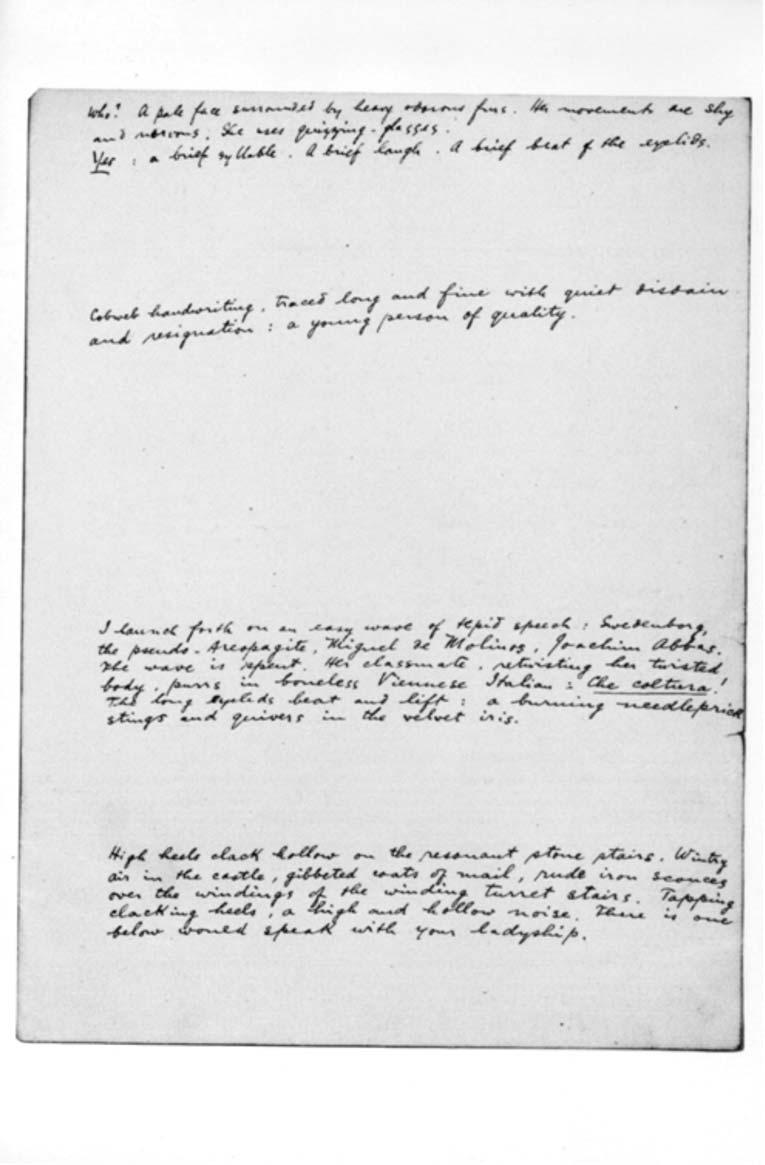 7 sur 22 13/07/2010 11:10 Fig. 5b. Reproduction of the original, handwritten page 1 of Giacomo Joyce notebook in Ellmann s edition of GJ.