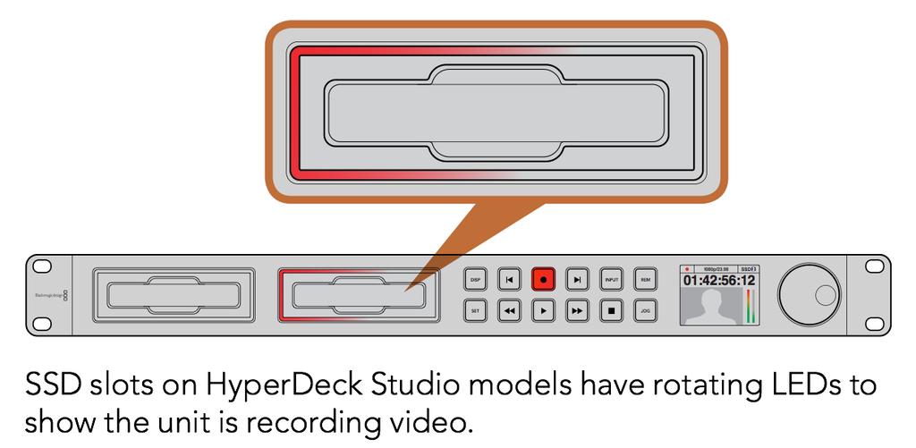 5. BlackMagic Hyperdeck Studio HyperDeck Studio is a rack mount broadcast deck style recorder that records Quicktime movie files to a solid-state hard drive (SSD).