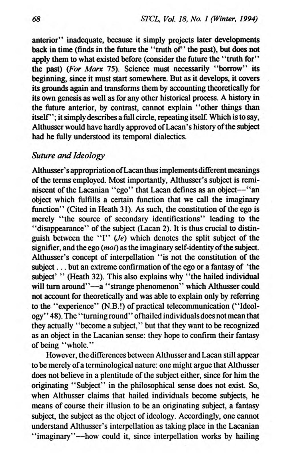 68 Studies in 20th & 21st Century Literature, STCL, Vol. 18, Iss. No. 1 [1994], 1 (Winter, Art.