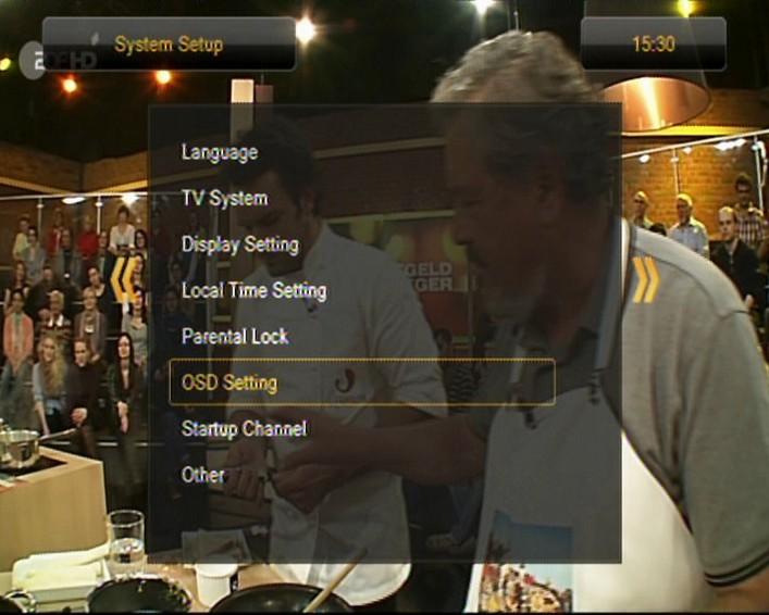 6 OSD settings In this menu you can define the basic parameters of the on-screen menu