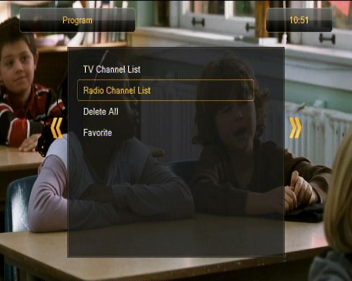 16.2 Radio channel list In this menu you can edit the list of radio channels.